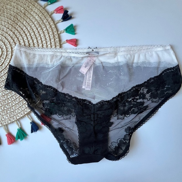 Victoria's Secret Mesh Hiphugger Panty White Coconut XL NEW - Picture 4 of 6